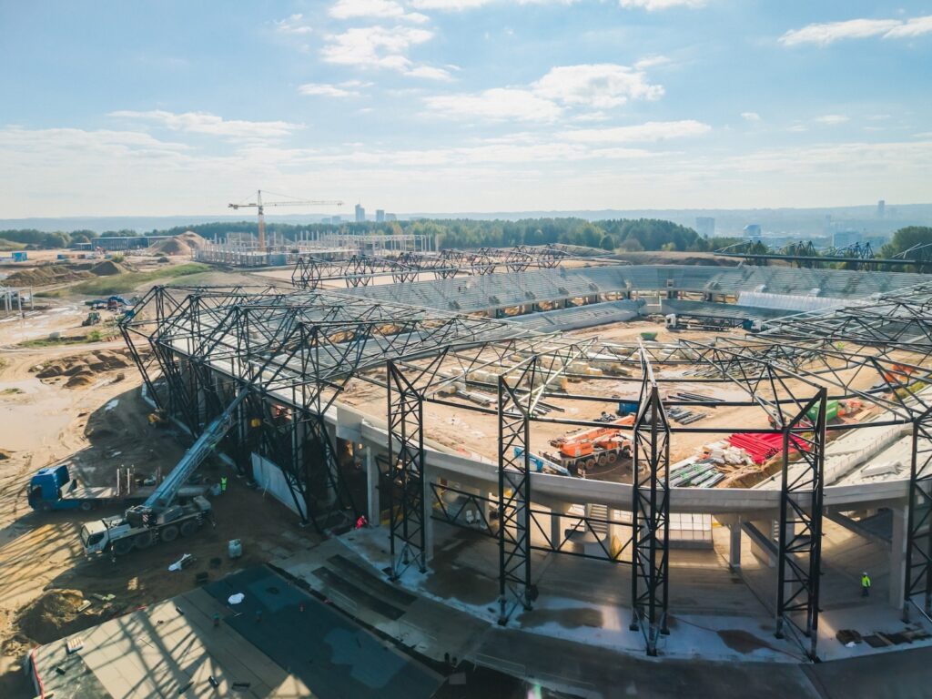 Nacionalinis stadionas ruošiamas sirgaliams ypatingai svarbiam statybų etapui